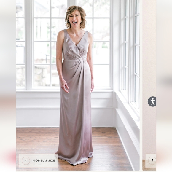 Revelry Blair Satin Bridesmaid Dress - Picture 4 of 7